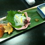 松乃湯 - 造り/日本海鮮魚を塩麹と柚子胡椒で