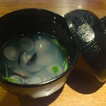 味人 - しじみのお吸い物 お会計時サービスで出てきます！
