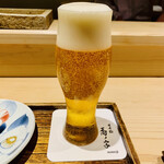 日本橋 蕎ノ字 - ◎蕎ノ字の生ビールは今まで行った店で一番美味い！