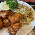 北京料理 竜馬 - 鶏の味付け唐揚げ定食