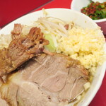 ラーメン二郎 - ラーメン小＋ニンニク多め＋青ネギ