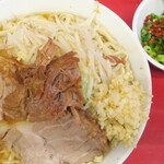 ラーメン二郎 - ラーメン小＋ニンニク多め＋青ネギ