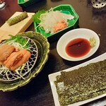 福政 - ウニ２種とアズキマスのおつくり