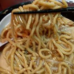 らーめん和蔵 - 全粒粉の自家製麺。
ゴワムチボッキ、シコシコなドピュ麺