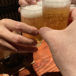 葱ぼうず - プレモルで乾杯！
                                こんなん、久しぶり、、