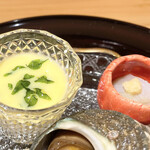 日本料理こまつ - 玉蜀黍摺流し 蛸の頭