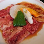 四季 - ランチ Aセット(カルビ＋ロース＋イカ焼き)