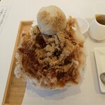 木下茶園 - はと麦きなこの黒蜜氷(ミルク蜜付き、小豆と白玉なし)