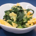 陸奥 こむらさき - つるむらさきと卵の炒めもん