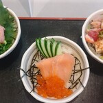 丸清寿司 - 彩り御膳・三色ミニ丼