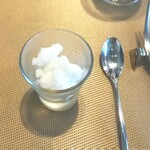 La Brianza - セージとレモンのグラニテ。おいしいお口直し