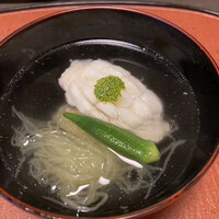 御料理 寺沢 - あいなめと錦糸うりのお吸い物