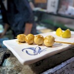 鳥はな   - 珍しい横挿し。殻無しも、トロトロ仕上げ♪