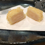 天麩羅 やぎ - 帆立〜✨しかもレア目の帆立、あっっまい！美味しかったです！