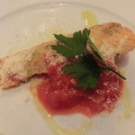 オステリア・ラ・ピリカ - 前菜のイタリア風オムレツ。見た目以上に美味です！！
