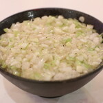 Green onion rice for skirt steak