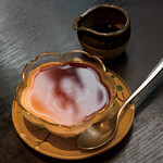 At the foot of Mt. Aso, raw milk pudding ~ with black sugar syrup ~
