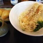 豊味うどん - 夏期限定冷やしちくわうどん630円といなり180円