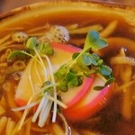 そば処 薬師 - 「カレー南蛮そば（温）」上側から撮影です(10/19UP)