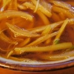 そば処 薬師 - 「カレー南蛮そば（温）」下側から撮影です(10/19UP)