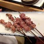 浜寿司 - タラの肝の串焼き