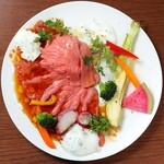めがね食堂 a la gri - 黒毛和牛のローストビーフ　山葵の泡を添えて