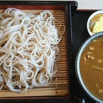 Yanagiya - カレーせいろ蕎麦 大盛り  右上はデザート！