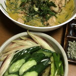 Nangou Onsen Shakunage Noyu - しゃくなげで買ってきたお野菜で　
                        ぬか漬けと和風チキンGreen curry 
                        　　　　　　　まみこまみこ亭