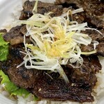 焼肉丼専門店 モ～モ～ - ハーフ&ハーフ丼(カルビ、ハラミ)