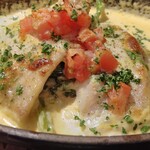 Sumiyaki Ando Wain Rizaburou - 魚でクリームソース