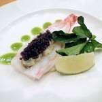 シュマンドール - 活車海老のポシェ、オシェトラキャビア添え