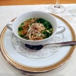 シュマンドール - コンソメと時鮭と茸の一口雑炊