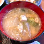 さくら本店 - (ﾗﾝﾁ)さくら定食 味噌汁　2021.5.25