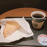 TULLY'S COFFEE  - ホットサンドハム＆スクランブルエッグセット