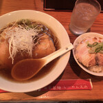 らーめん芝浜 - 談志　らーめん＆チャー丼　¥1020