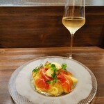 創作イタリアン Gemelli - 冷製　桃と生ハムを使ったカッペリーニ(((*≧艸≦)ﾌﾟﾌﾟｯ