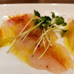 創作イタリアン Gemelli - カルパッチョ　この日はタイでした(*´∀`)♪