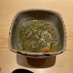 鮨 さいとう - 毛蟹とじゅんさい