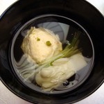 京料理 木乃婦 - 椀物・海老進丈＆白舞茸