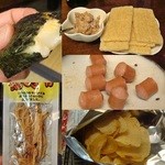 十一屋能村酒店 - Oct-12　レバーペースト・ソーセージ缶・ポテチ・するめ・磯辺焼き