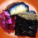 京料理 木乃婦 - 香の物・茄子、柴漬け、昆布