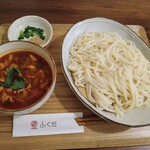 ふくだ - 辛肉つけうどん(大盛)。