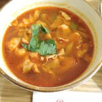 ふくだ - 辛肉の汁。ほんのり辛い汁。