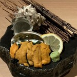 Sea urchin sashimi