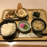 Bobu - 豚肉生姜焼き＆海老フライ（税込み８００円）