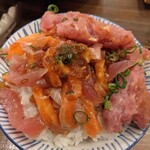 浜焼き海鮮居酒屋 大庄水産 - 〆のライスへこぼれ盛り