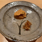 鮨 さかい - 【写真⑨】余市のあん肝と奈良漬け