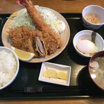 おいしんぼ - エビヒレカツ定食Ａ