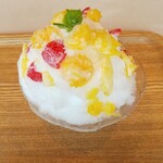 ガーデンカフェ　ルーベル - フルーツ練乳かき氷