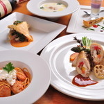 ツボミカフェ　ダイニング - メインをお肉かお魚のどちらか選べる軽めの2500円コース